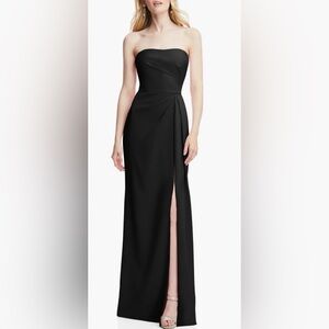 After Six Strapless Crepe Trumpet black Gown size 12R